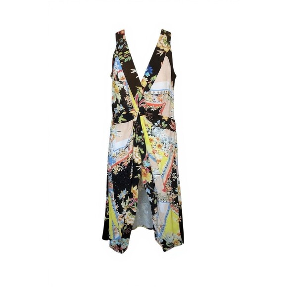 Soho Jeans NY & Co. Boho Floral Patchwork Multimedia Style Dress  Sz L - Picture 1 of 5
